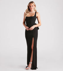 Nevaeh Formal Crepe Bow Mermaid Dress