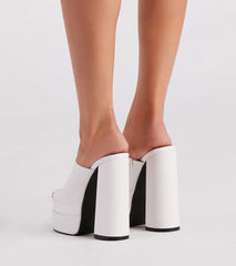 Unforgettable Style Chunky Platform Mules