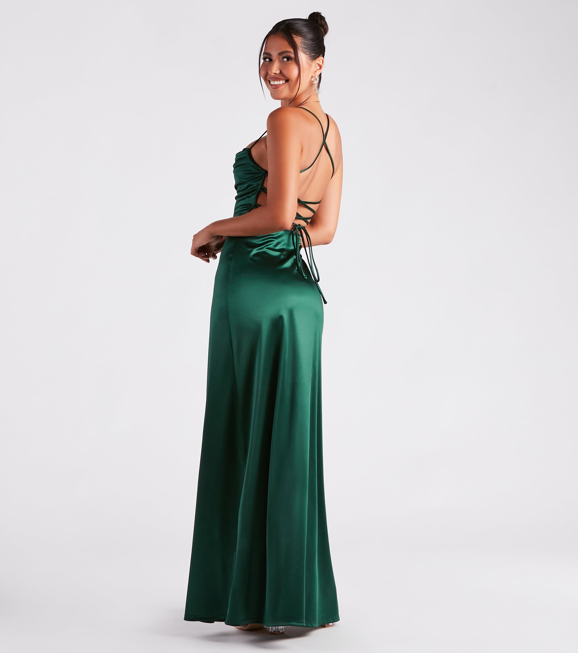 Trixie Formal Satin A-Line Dress
